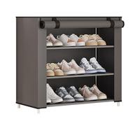 UDHSNJZG Estanteria Zapatos Zapatero con Cubierta Antipolvo, Zapatero Multiusos de 4 Niveles, Amplio Espacio Almacenamiento for Calzado(Grey)