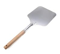 UDHSNJZG Pala Pizza Pala de aluminio duro for pelar Pizza, mango madera 58cm largo, superficie plana for, transferencia pasteles y panes delicados, 1 ud
