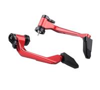 UDHSNJZG Palanca para Manillar Moto Guardamanos de Aluminio CNC de 15-22mm for Motocicleta, Protector de Mano Universal for Motocross Cubre Manetas Moto(Red)
