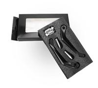 UDHSNJZG Palanca para Manillar Moto Kit de guardamanos Protector de Mano for Palanca de Embrague de Freno de Manillar de Motocicleta Cubre Manetas Moto(Silver NO Logo)