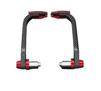 UDHSNJZG Palanca para Manillar Moto Par de guardamanos de Aluminio for Motocicleta, protección contra caídas, Protector de Mano for Motocross, Motocicleta Cubre Manetas Moto(Red)