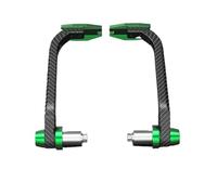 UDHSNJZG Palanca para Manillar Moto Par de guardamanos de Aluminio for Motocicleta, protección contra caídas, Protector de Mano for Motocross, Motocicleta Cubre Manetas Moto(Green)