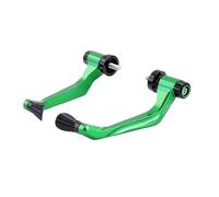 UDHSNJZG Palanca para Manillar Moto Protector de Mano for Motocicleta de aleación de Aluminio, Protector contra caídas, guardamanos Universal de 15-22mm Cubre Manetas Moto(Green)