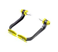UDHSNJZG Palanca para Manillar Moto Protector de Mano Universal de aleación de Aluminio for Manillar de Motocicleta de 17-22mm Cubre Manetas Moto(Carbon-Golden)