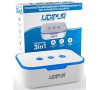 Udipur estación de Secado para audífonos Esterilización UV Tecnología de Limpieza y Carga 3en1 USB Tipo C Temperatura máxima 50°C - 110x90x40mm