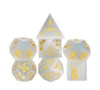 UDIXI Juego de 7 dados de piedras preciosas DND con estuche de regalo para Dungeons and Dragons MTG juego de mesa (piedra ojo de gato)