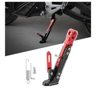 UDJCHK Soporte Lateral para Motocicleta para TVS Victor GLX 125/Victor GX 100/125/Wego/XL 100/HD/Super, Soporte Antideslizante para Motode Aluminio CNC, Soporte Lateral para Moto Ajustable,Red