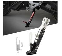 UDJCHK Soporte Lateral para Motocicleta para Yamaha YZ250 50th Anniversary Edition/YZ250 Monster Energy, Soporte Antideslizante para Motode Aluminio CNC, Soporte Lateral para Moto Ajustable,Silver