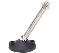 UDJKSHAL Patas niveladoras for Muebles, 2 Unidades. Ajustables con Base de Nailon 100 mm diámetro y Junta Universal roscada M12 ~ M30 for maquinaria Equipos Taller(D100 X M30x100mm)