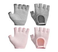 UDNFHL 2 Pares De Guantes Deportivos Femeninos, Guantes Transpirables Sin Deslizamiento, Equipos Deportivos, Adecuados Para Yoga, Estado Físico, Ciclismo (Gris, Rosa).
