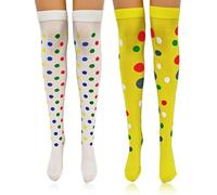 UDNFHL 2 Pares De Medias De Lunares, Calcetines Creativos Y Personalizados, Accesorios De Ropa, Medias Elásticas Y Suaves, Calcetines De Damas.