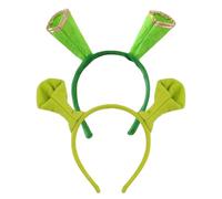 UDNFHL 2 Piezas De Diadema De Oreja Verde, Linda, Diadema De Lavado De Cara, Universal para Hombres Y Mujeres, Suave Y Cómodo, Tocado De Fiesta.
