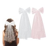 UDNFHL 2 Piezas De Peluquería De Malla De Arco, Moda Clásica, Decoración De Peinado para Mujeres, Accesorios para El Cabello De La Almohadilla Nupcial, Accesorios De Ropa.