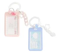 UDNFHL Cubierta De Tarjetas Acrílicas De 2 Piezas, Linda Cubierta De Tarjeta Simple, Cubierta Protectora De Tarjetas, Se Puede Usar para Tarjetas De Campus, Tarjetas De Comida Y Tarjetas De Autobús.