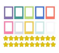 UDNFHL Marcos De Fotos Magnéticas De 10 Piezas Y Baldosas De Estrella De 20 Piezas, Mini Marcos Creativos De Fotos, Suministros De Fotos, Accesorios para El Hogar.