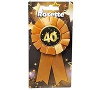 Udo Schmidt GmbH & Co Rosetón de 40 pulgadas, color negro y dorado para 40 cumpleaños, para decoración de cumpleaños