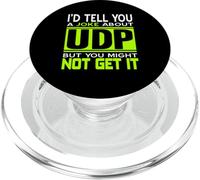 UDP Chiste Programador Red Codificación Tecnología Nerd PopSockets PopGrip para MagSafe