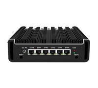 UDPTCP Micro Firewall Appliance, VPN, Router PC, Mini PC sin ventilador J4125, 6x2.5GbE I225-V, DDR4, HDMI, COM, 4xUSB3.0, sin RAM sin SSD