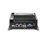 UDPTCP Mini ordenador industrial sin ventilador N100 con DDR5 1 x M.2 MNVe, 4K Quad Display/USB3.0/TipoC, Mini PC Dual LAN WiFi/5G, GPIO, 2, RS232 COM Switch a 2 RS485，NO RAM NO SSD