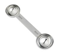 UDQYQ Cuchara medidora de acero inoxidable, cuchara medidora de doble cara de 30 ml y 40 ml, prácticas cucharas medidoras para proteína en polvo, cuchara medidora seca y líquida para café, especias