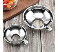 UDQYQ Embudo de acero inoxidable - 2 piezas Embudo de mermelada para cocina - Embudos de boca ancha con mango - Embudo de metal - Embudo de llenado - Ayudas de llenado - Accesorios de cocina (2)