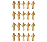 UDSKNV[KSL 20 Piezas Cruces PequeñAs de Madera de Olivo, Cruces de SujecióN Cruces de OracióN PortáTiles