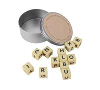 UDSKNV[KSL El Juego de Crucigramas, Rompecabezas de Letras con Dados Multifuncionales, Juego de Ortografía Portátil para Viajes, Crucigramas A