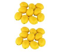 UDSKNV[KSL Fake Fruit Home House Kitchen Party Decoration Artificial Lifelike Simulation Amarillo Lemon 20Pcs Set