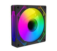 UDSKNV[KSL Gabinete de Juegos Ventilador de Chasis RGB 120 mm Espejo Infinito 3D Ventilador Silencioso Soplado hacia Adelante ARGB+PWM 2 en 1