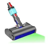 UDXVUXCX Cabezal De Fregona Eléctrica Húmedo Y Seco con Cepillo De Lavado, Compatible con Dyson, V7 V8 V10 V11 V15, Luz Verde, Limpia Y Seca Suelos Duros, Cepillo Principal