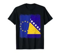 UE Bosnia Y Herzegovina Media Bandera Unión Europea Bosnia Camiseta