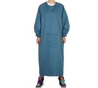 UE STORE Delantal de cocina de manga larga para adultos, impermeable, para dibujar, Azul Army, talla única