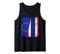 UE Tailandia Media Bandera Europa Raíces tailandesas Camiseta sin Mangas