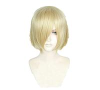 Uearlid Cosplay Wig Anime Yuri!!!on Ice Yuri Plisetsky Yurio Corto Rubio Resistente al Calor Cosplay Disfraz Peluca