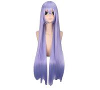 Uearlid Cosplay Wig Kafuu Chino Mujer Peluca Larga Peluca Ligera Púrpura Anime Negro Butler Akatsuki Cosplay Pelo Sintético Cosplay Peluca 100cm