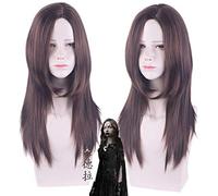 Uearlid Cosplay Wig Peluca Perfecta for Fiestas diarias Resident Evil 8-Village Cassandra-Cassandra-Maroon Medium Long Cos Wig