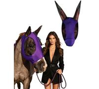 UEAVOID 1 ud Máscara Caballo Púrpura, Protección UV Completa y Anti-Moscas, Transpirable, diseño ergonómico para visión Clara y Alivio Duradero del estrés en equinos
