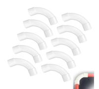 UEAVOID 10Pcs Codo de Tubo PVC, Conectores de 90 Grados, Conducto de Plástico Cable Canal Instalación para Exterior e Interior, Casa, Sótano, Techo Montaje