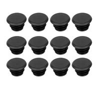 UEAVOID 12 Piezas Tapones para Manillar de Bicicleta Plástico Tapones de Extremo para MTB Bicicleta de Carretera Montaña Cámara Agarre (Negro)