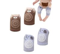 UEAVOID 2 Pares Rodilleras Bebé Gateo Antideslizantes, Rodilleras para Bebé Gatear de Algodón Suave, Protector Elástico para Niños de 0-2 Años, Seguridad en Baldosas y Parqué (2 Modelos)