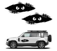 UEAVOID 2 Piezas Pegatinas 3D Monster Espiando para Coche Impermeable Graffiti Adhesivo para Automóvil Ventana Parachoques Portátil Motocicleta (Negro)