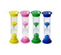 UEAVOID 4 unidades Reloj de Arena Temporizador para Niños, Relojes de Arena de Diferentes Tiempos 10m-5m-3m-2m-1m