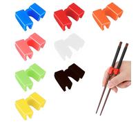 UEAVOID 8 Piezas Ayudantes de Palillos de Bambú, Entrenador de Uso de Palillos, Juntas de Entrenamiento de Palillos de Plástico para Adultos y Niños para Aprender y Entrenar