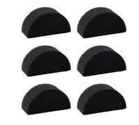 UEAVOID 8 piezas Esponja de Pintura Facial de Pétalos para Adultos, Esponjas Negras para Face Paint Body Paint, Cuñas Aplicadoras de Media Caña (Negro)