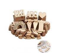 UEAVOID Decoración para Comienzo del Colegio, 100 Piezas de Madera, Confeti Escolar Seguro para Escritorios, Ideal para Fiestas de Aula y Creación Manual sin Desorden