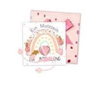 UEAVOID Regalo Inicio Escolar 2026 Niñas: Set 4 Pzas Piedra de Valor y Amuleto de Suerte. Pulsera, Tarjeta y Caja. Fomenta Confianza y Supera Nervios para el Primer Día.