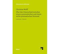 Über den Unterschied zwischen dem systematischen und dem nicht-systematischen Verstand: Lateinisch-Deutsch