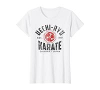 Uechi-Ryu Karate Do Artes Marciales Japón Okinawa Vintage Camiseta gráfica económica, Mujer, Blanco, XS