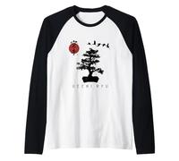 Uechi Ryu Karate para Principiantes, diseño de árbol bonsái japonés Camiseta Manga Raglan
