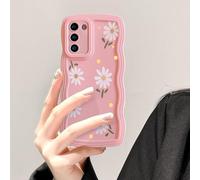 UEEBAI - Carcasa para Samsung Galaxy S20 FE 5G, Wave Frame Margarite Funda de silicona líquida, funda de teléfono con diseño de Daisy flor antigolpes Bumper Cover Case para niñas y mujer, flor rosa